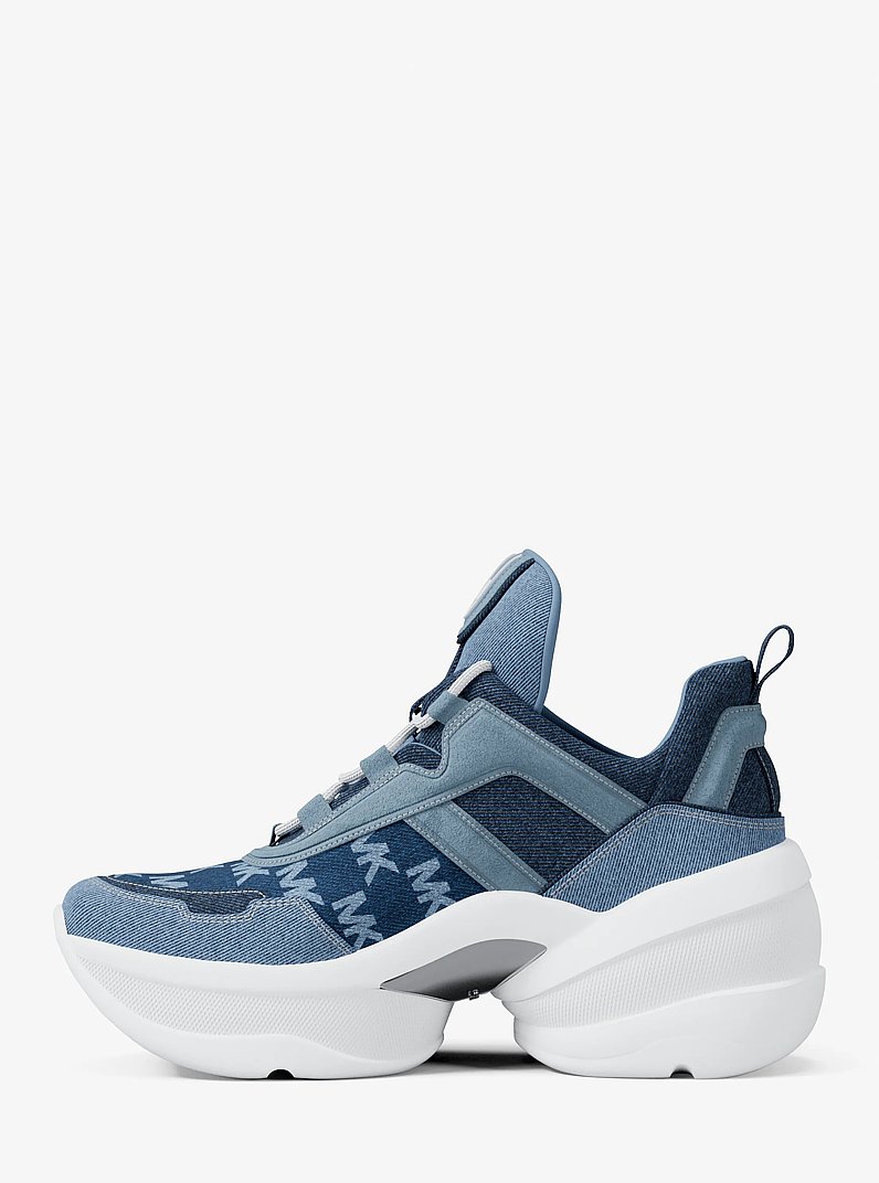 Olympia Denim Trainer in MEDIUM BLUE WASH | Michael Kors