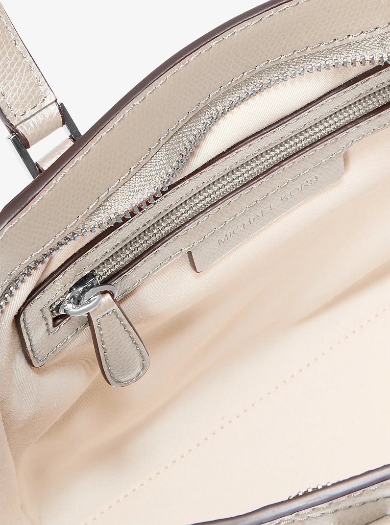 Taryn Small Leather Convertible Crossbody Bag in LIGHT SAND | Michael Kors