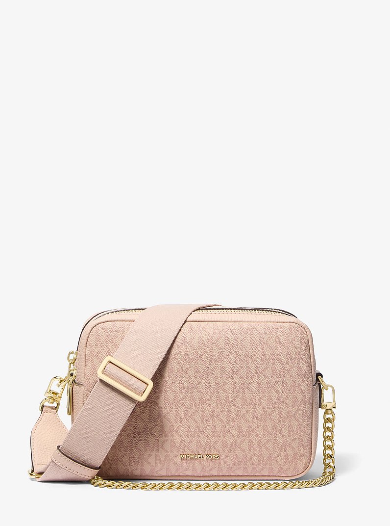 Bryant Medium Signature Logo Camera Crossbody Bag in BALLET | Michael Kors