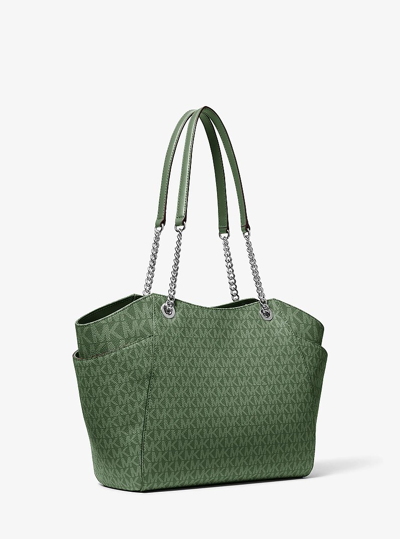 Grand sac &agrave; &eacute;paule Jet Set &agrave; logo Signature in VERT AMAZONE | Michael Kors