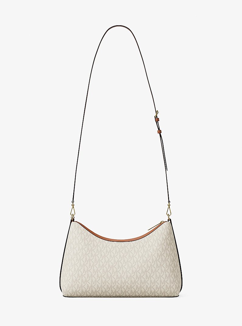 Sammy Medium Signature Logo Convertible Shoulder Bag in VANILLA | Michael Kors