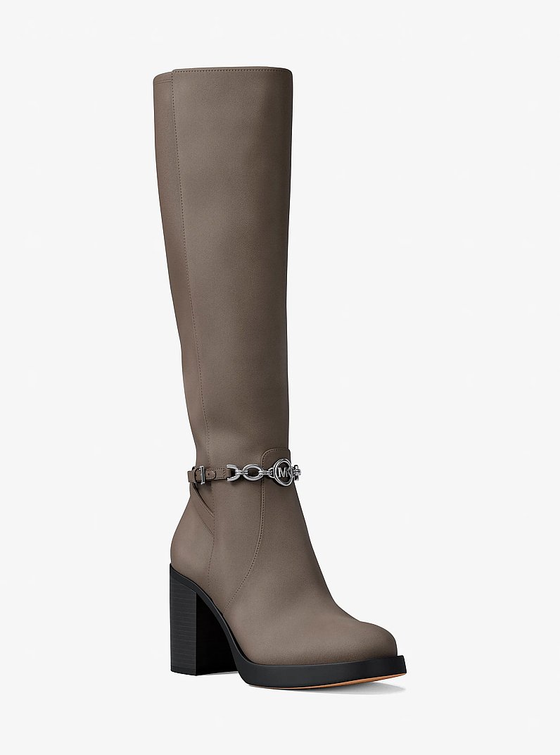 Kacey Polyester Microsuede Boot in MUSHROOM | Michael Kors