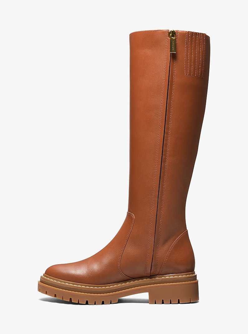 Regan Leather Boot in LUGGAGE | Michael Kors