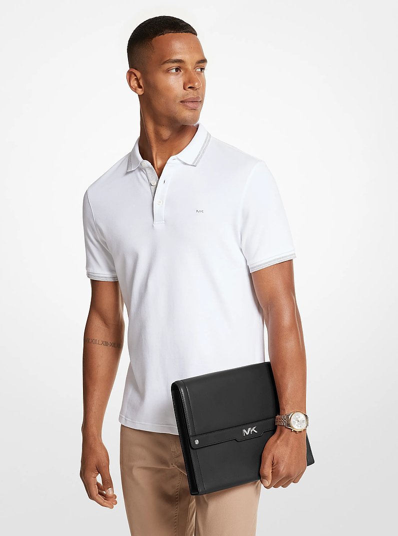 Portadocumentos Varick de piel in NEGRO | Michael Kors