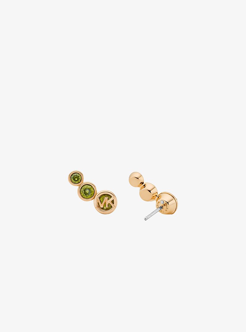 Bezel Cubic Zirconia Crawler Earrings in GOLD | Michael Kors