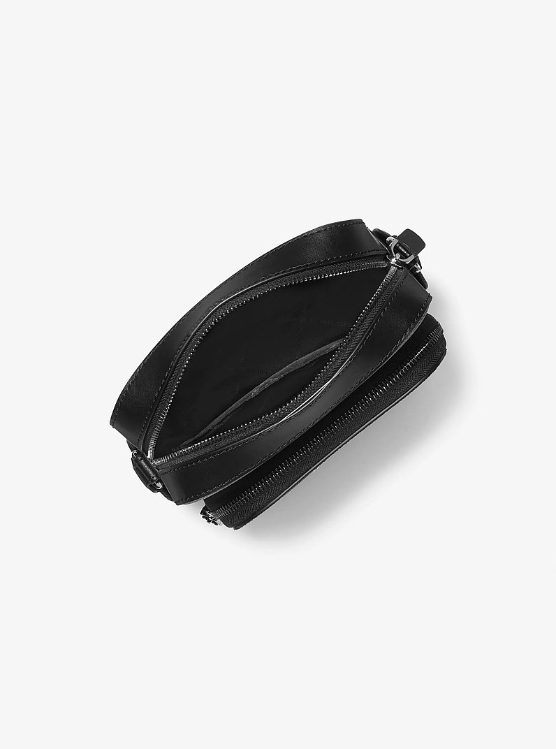 Hudson Mini Signature Logo Flight Bag in BLACK | Michael Kors