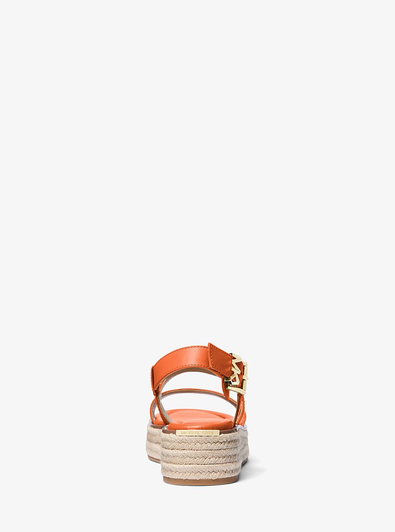 Lynn Leather Platform Espadrille Sandal in ORANGE PUNCH | Michael Kors