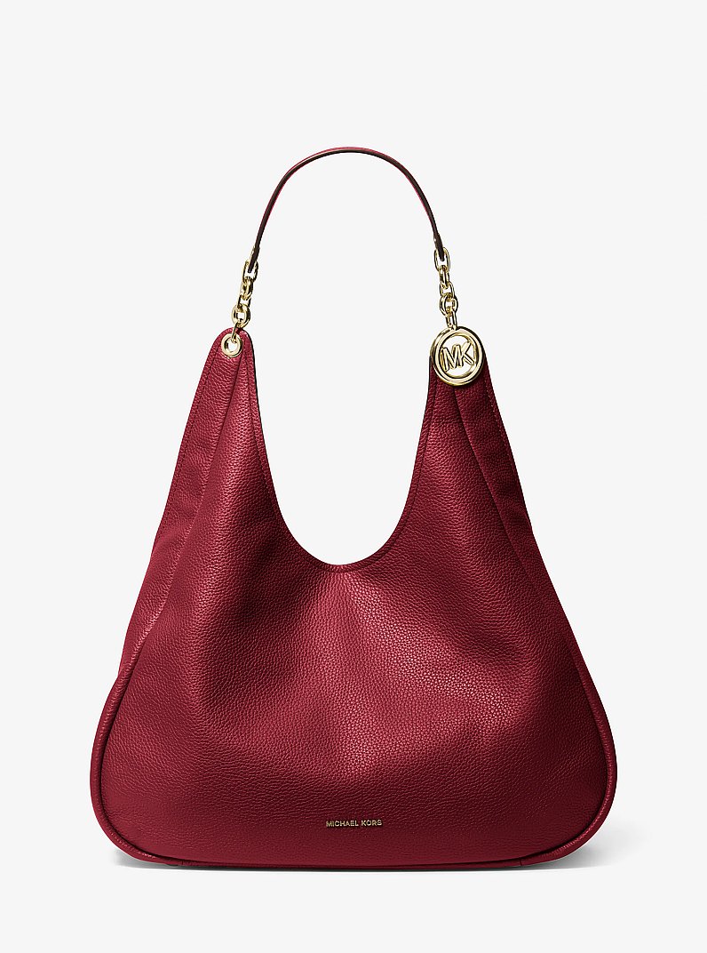 Bolso de hombro Ellie grande de piel granulada in ROJO INTENSO | Michael Kors