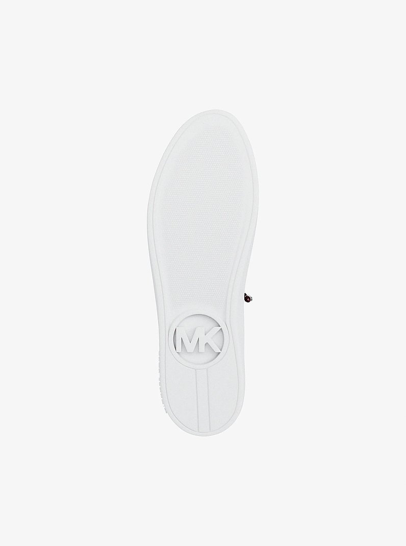 Scotty Embellished Leather Sneaker in OXBLOOD | Michael Kors