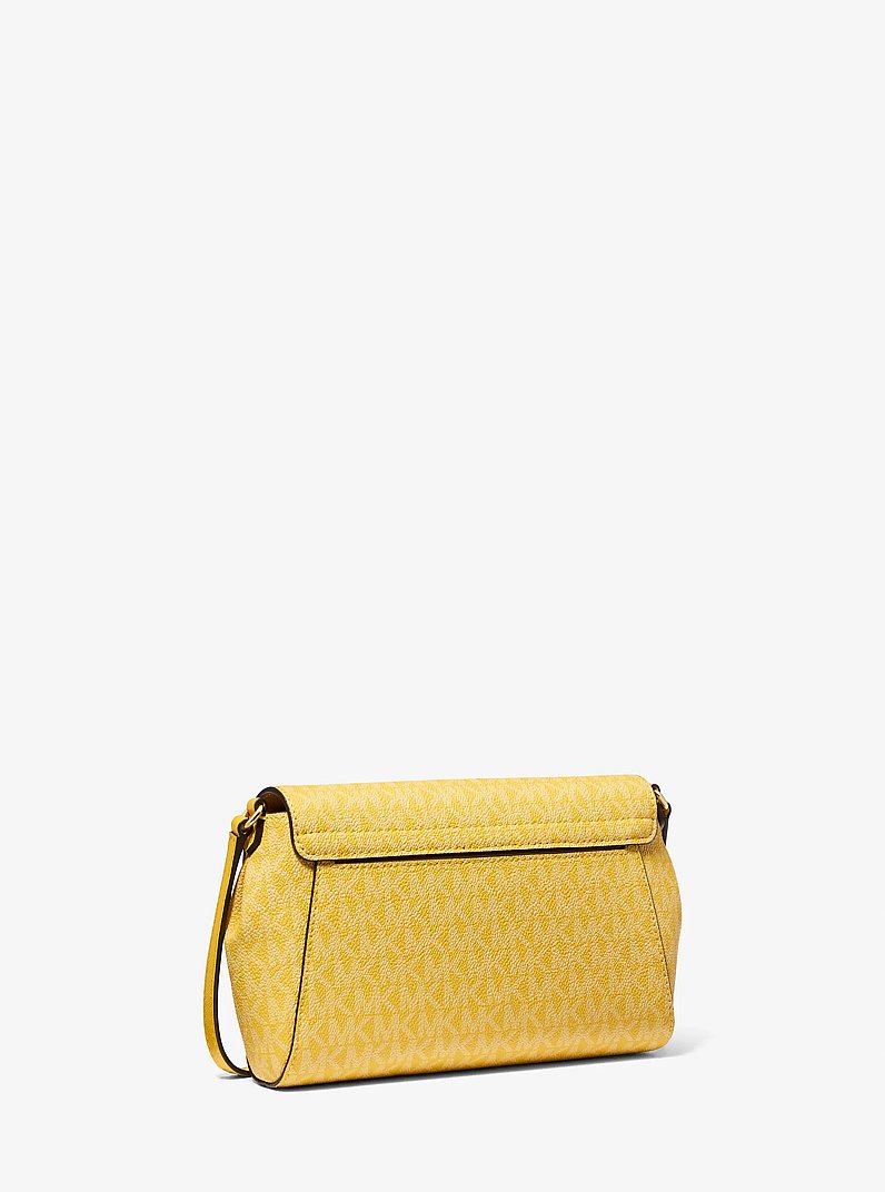 Medium Logo Convertible Crossbody Bag in DAISY YELLOW | Michael Kors