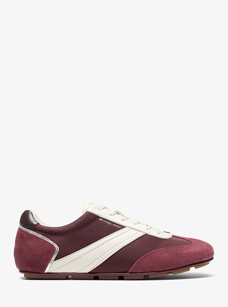 Susie Mixed-Media Sneaker in OXBLOOD | Michael Kors