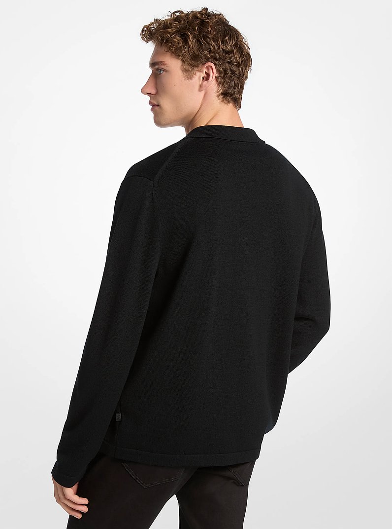 Wool Shirt in BLACK | Michael Kors