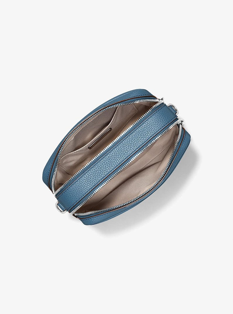 Bryant Medium Pebbled Leather Camera Crossbody Bag in DK CHAMBRAY | Michael Kors