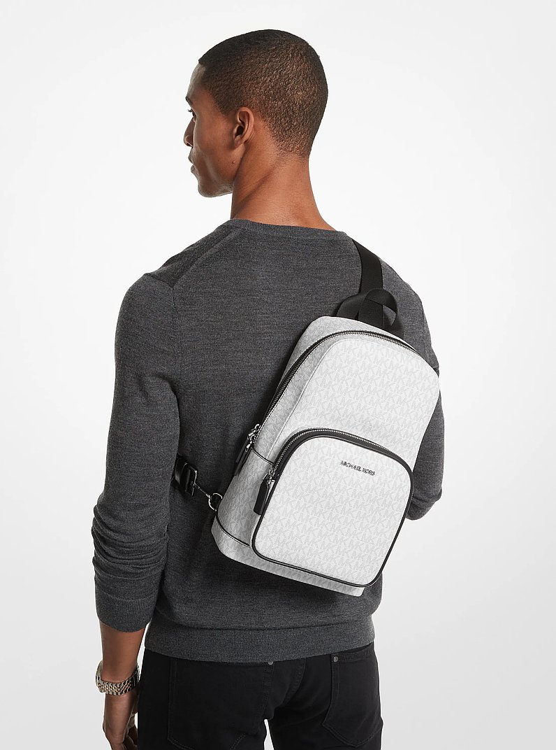 Cooper Logo Sling Pack in BRIGHT WHT | Michael Kors