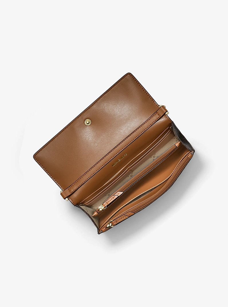 Jet Set Medium Logo 2-in-1 Convertible Crossbody Bag in BRN/ACORN | Michael Kors