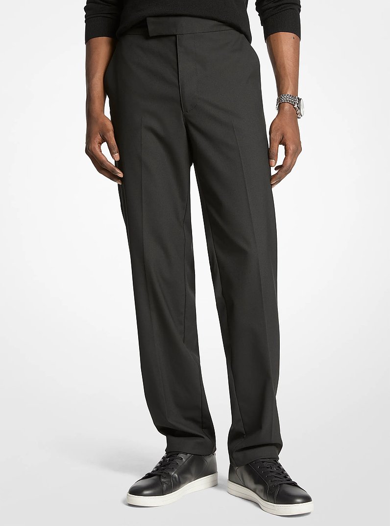 Pleated Tech Pants in BLACK | Michael Kors