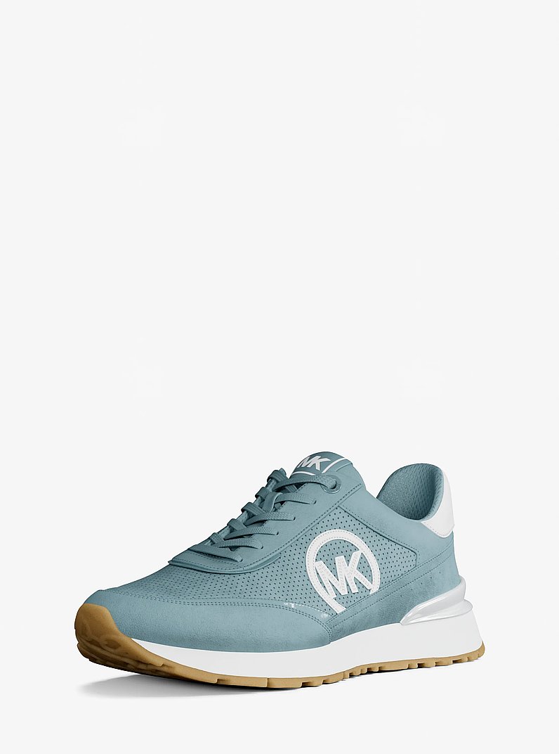 Sneaker Nova in pelle scamosciata traforata in CHAMBRAY | Michael Kors