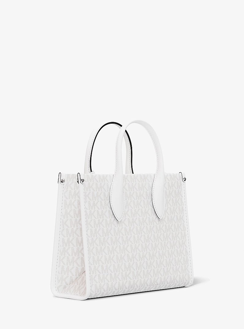 Mirella Small Signature Logo Crossbody Bag in OPTIC WHITE | Michael Kors