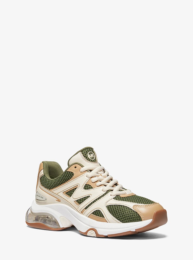 Kit Extreme Mesh and Leather Trainer in AMAZON GREEN MULTI | Michael Kors