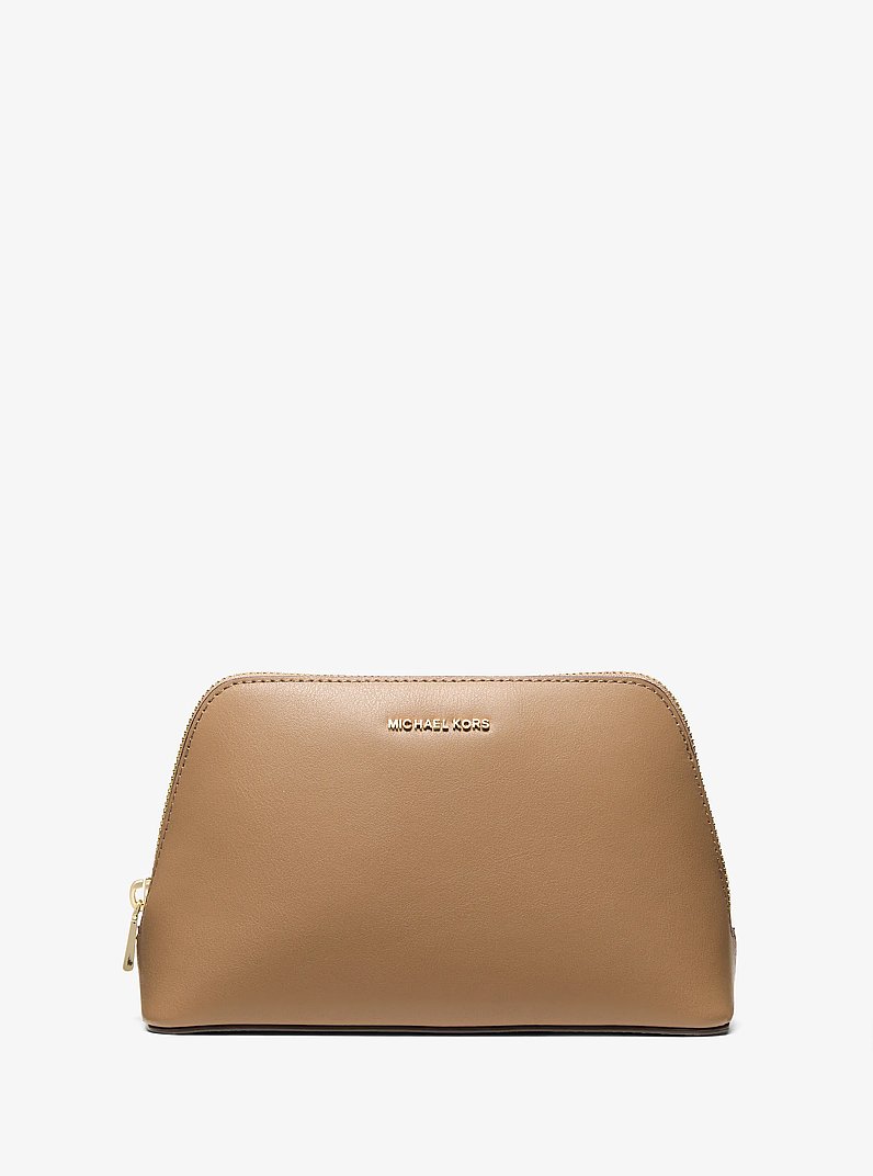 Jet Set Medium Leather Travel Kit in HUSK | Michael Kors