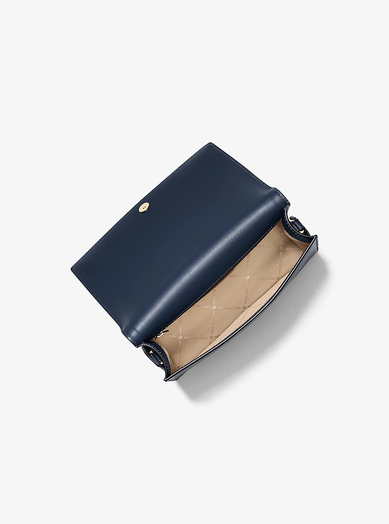 Jet Set Large Saffiano Leather Crossbody Bag in NAVY | Michael Kors