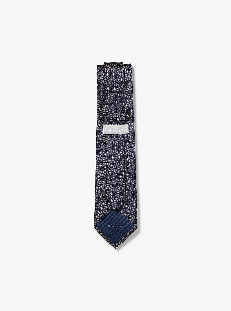 Floral Print Silk Tie in NAVY | Michael Kors
