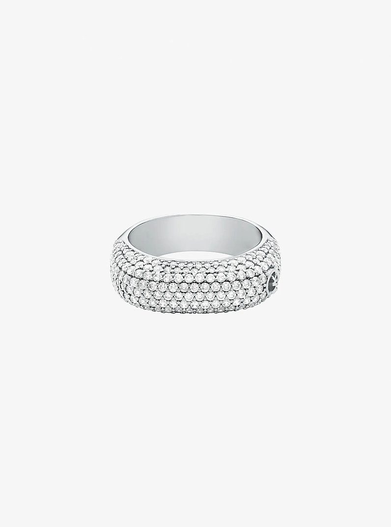 Pav&eacute; Square Ring in SILVER GLITZ | Michael Kors