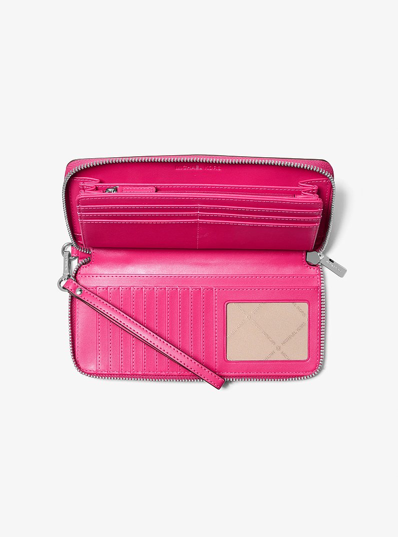 Jet Set Travel Zebra Print Calf Hair Continental Wallet in