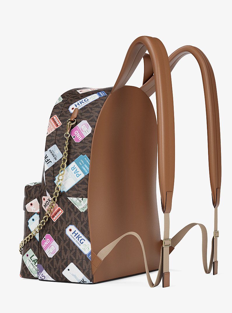 Sac &agrave; dos Slater de taille moyenne &agrave; imprim&eacute; &agrave; logo Signature in BRUN | Michael Kors