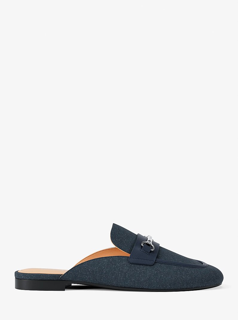 Sandalia con tal&oacute;n descubierto Carson de denim in AZUL VINTAGE OSCURO LAVADO | Michael Kors