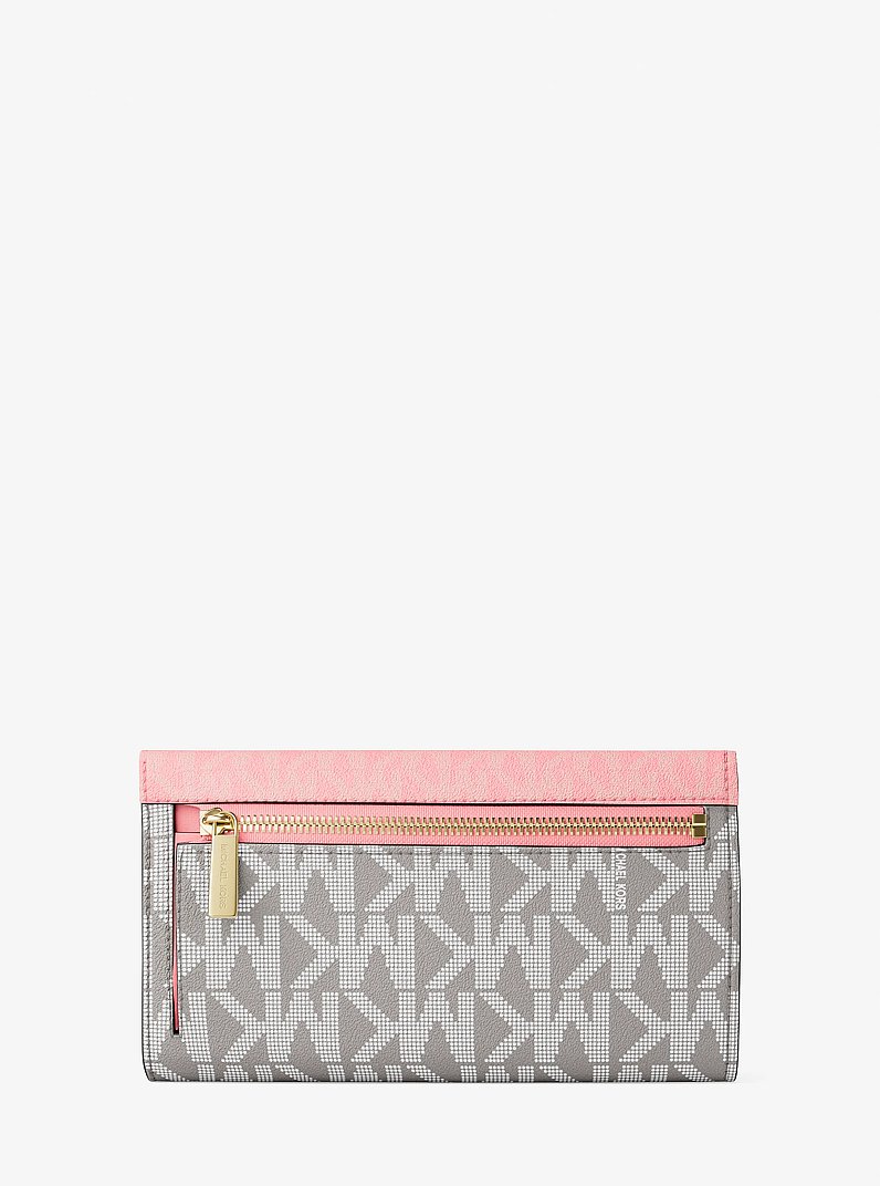 Jet Set Large Signature Logo Tri-Fold Wallet in CRNTION MLTI | Michael Kors