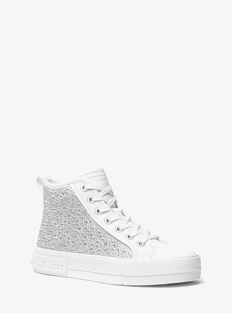 Evy Embellished Scuba High-Top Sneaker