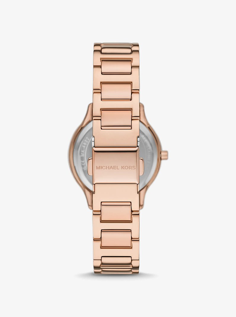 Mini Sage Pav&eacute; Rose Gold-Tone Watch in ROSE GOLD | Michael Kors