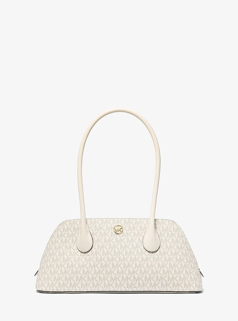 Bolso de hombro Petra mediano con logotipo exclusivo in CREMA CLARO MULTICOLOR | Michael Kors