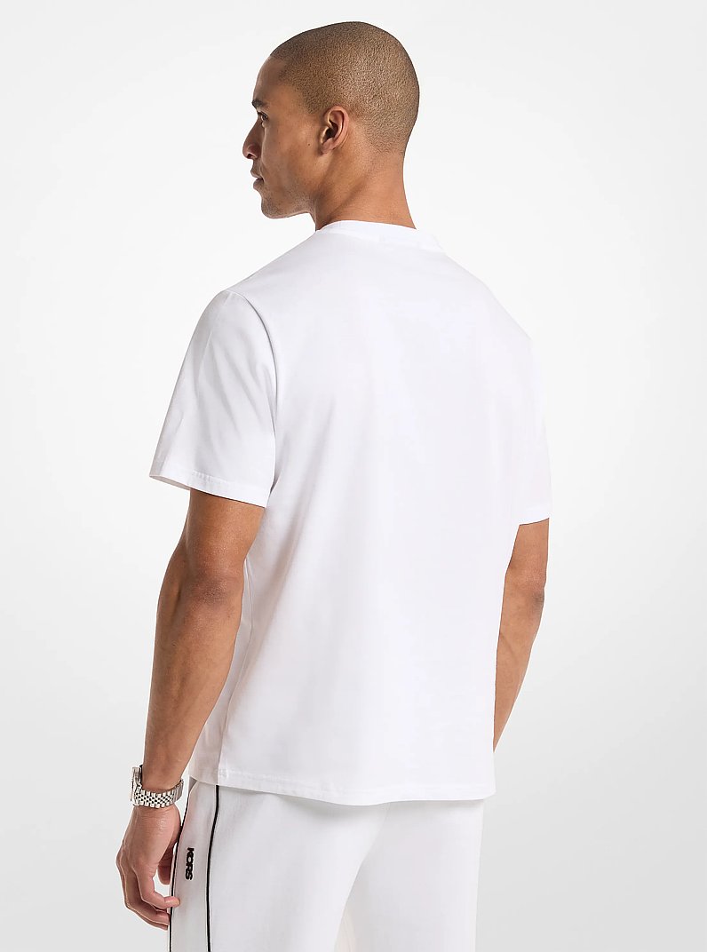 T-Shirt aus Baumwoll-Jersey mit Logo in WEISS | Michael Kors
