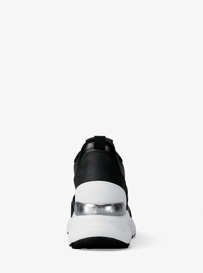 Katrina Woven Wedge Trainer in BLACK | Michael Kors