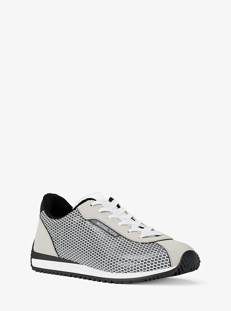 Rhodes Mixed-Media Trainer in OPTIC WHITE/BLK | Michael Kors