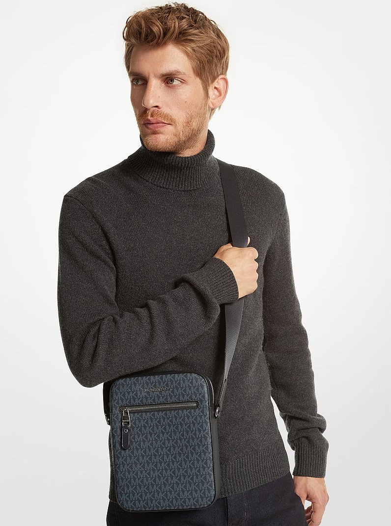 Varick Logo Flight Bag in ADMRL/PLBLUE | Michael Kors