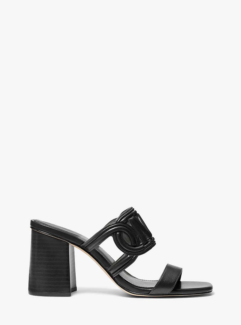 Alma Leather Sandal in BLACK | Michael Kors