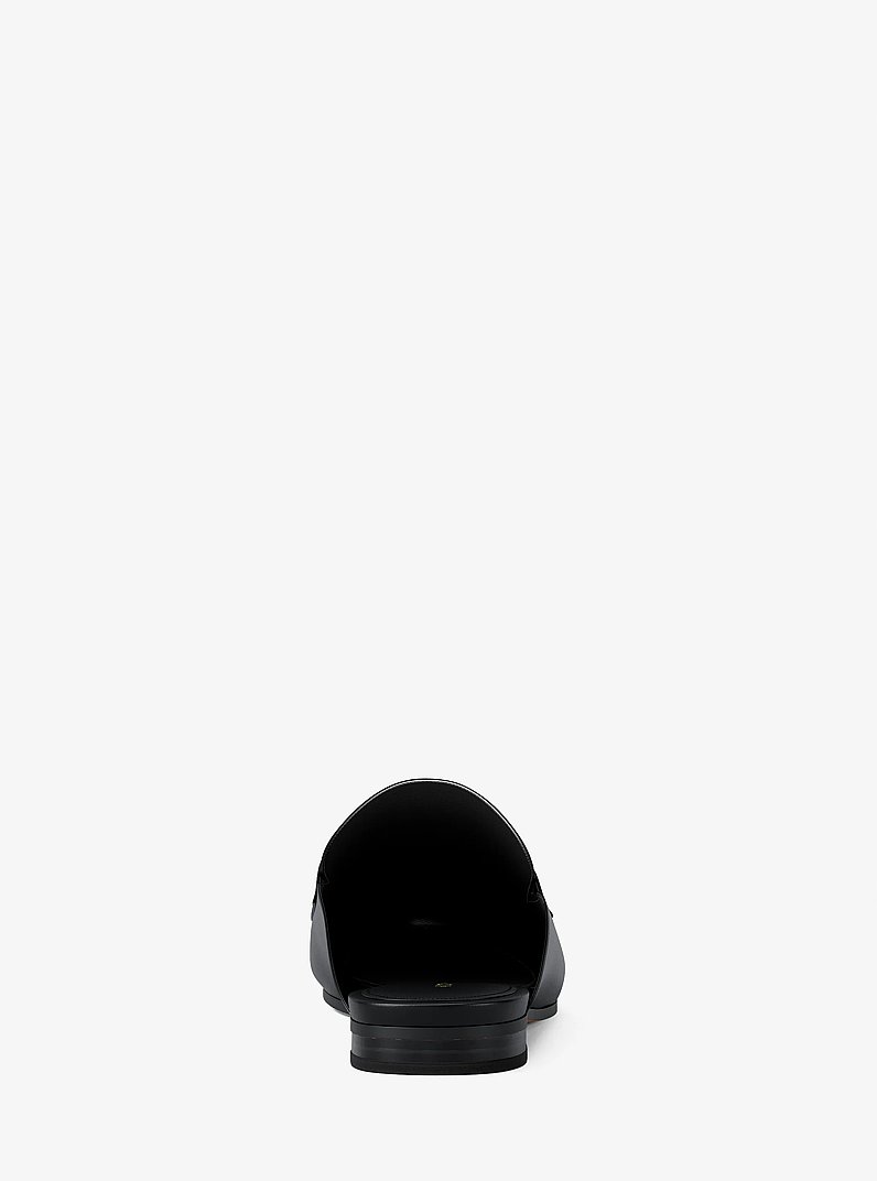 Mckenzie Leather Mule in BLACK | Michael Kors