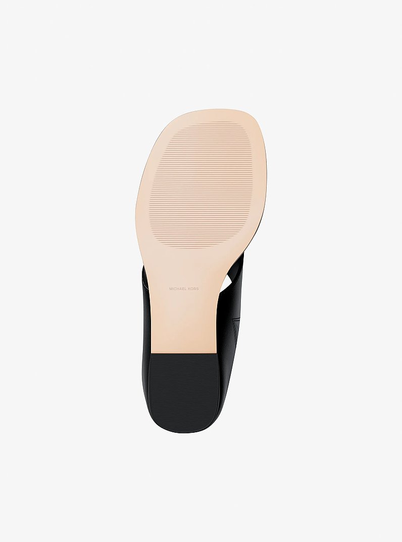 Alster Leather Thong Sandal in BLACK | Michael Kors