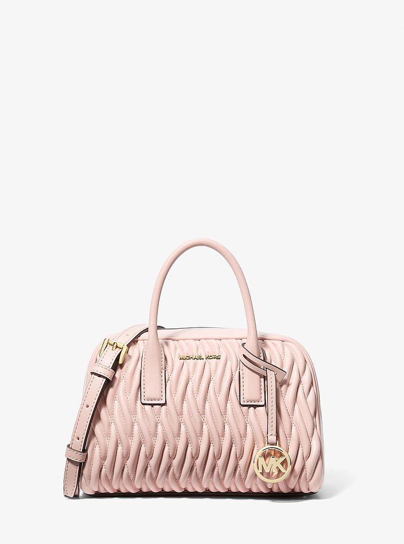Ashton Small Matelass&eacute; Messenger Bag in POWDER BLUSH | Michael Kors