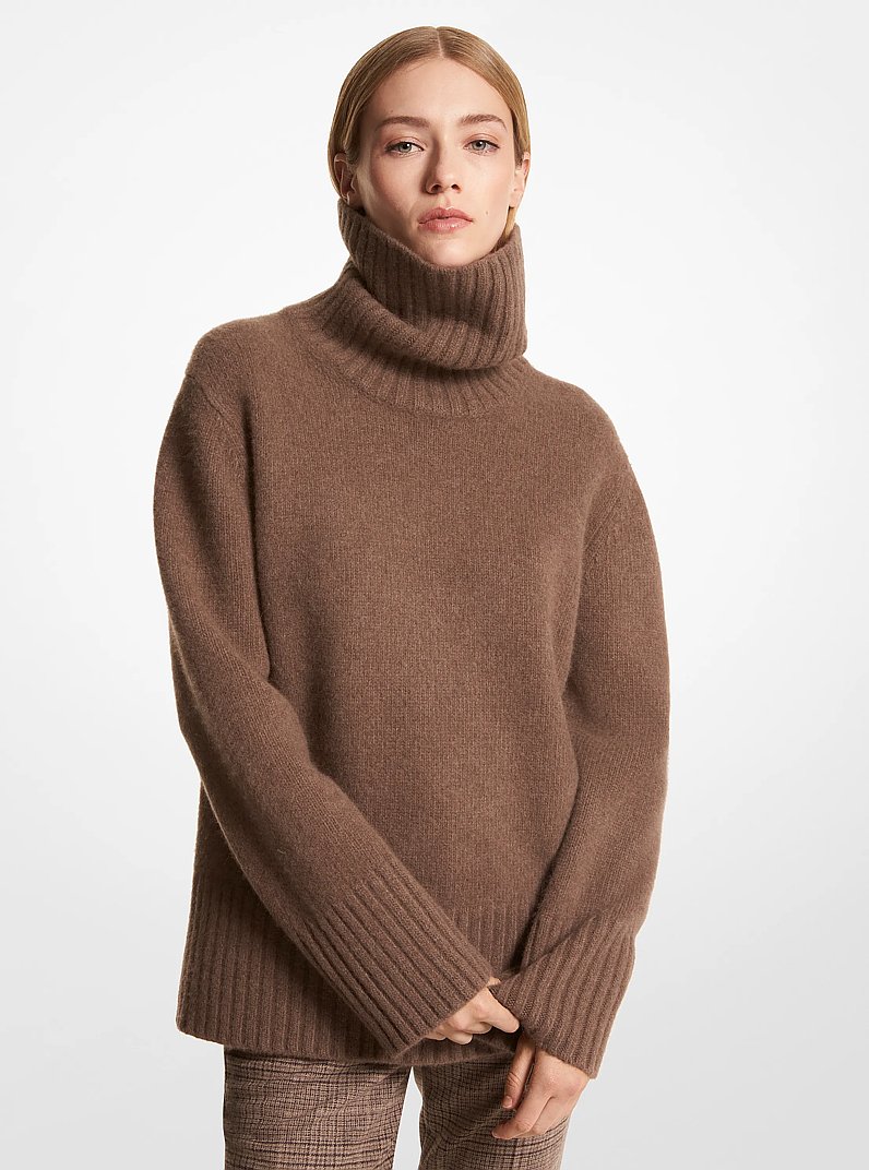 Wool Blend Turtleneck Sweater