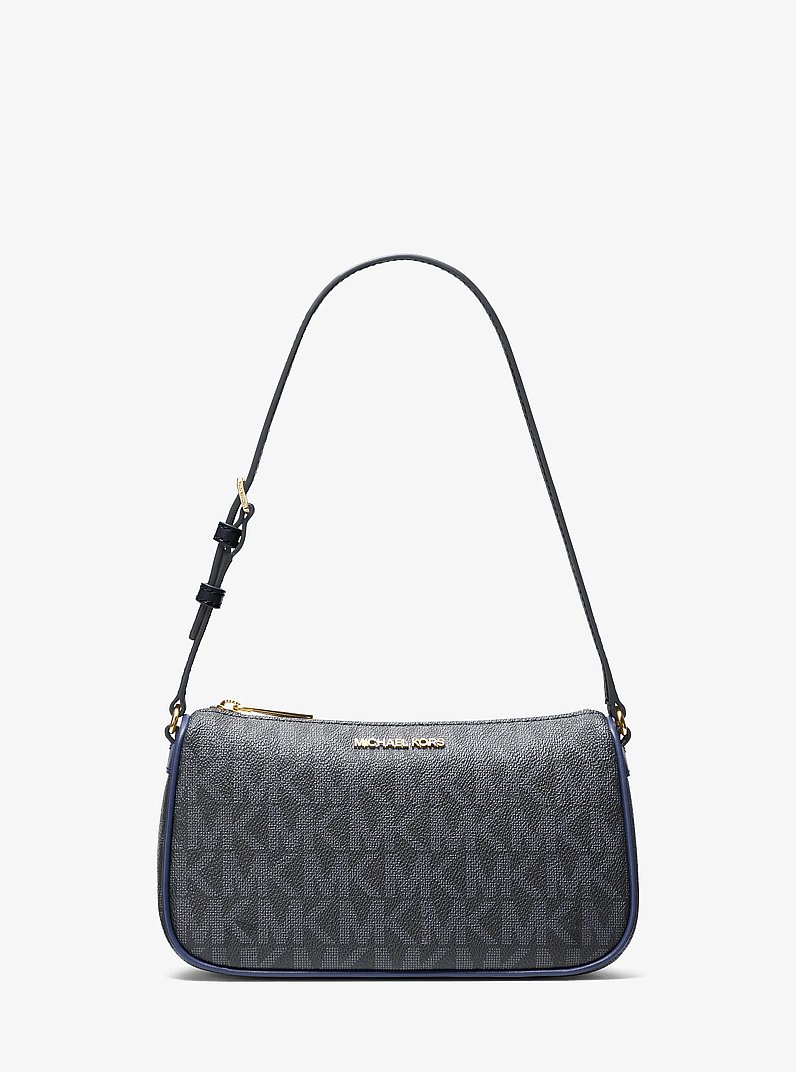 Jet Set Medium Signature Logo Pochette in ADMIRAL | Michael Kors