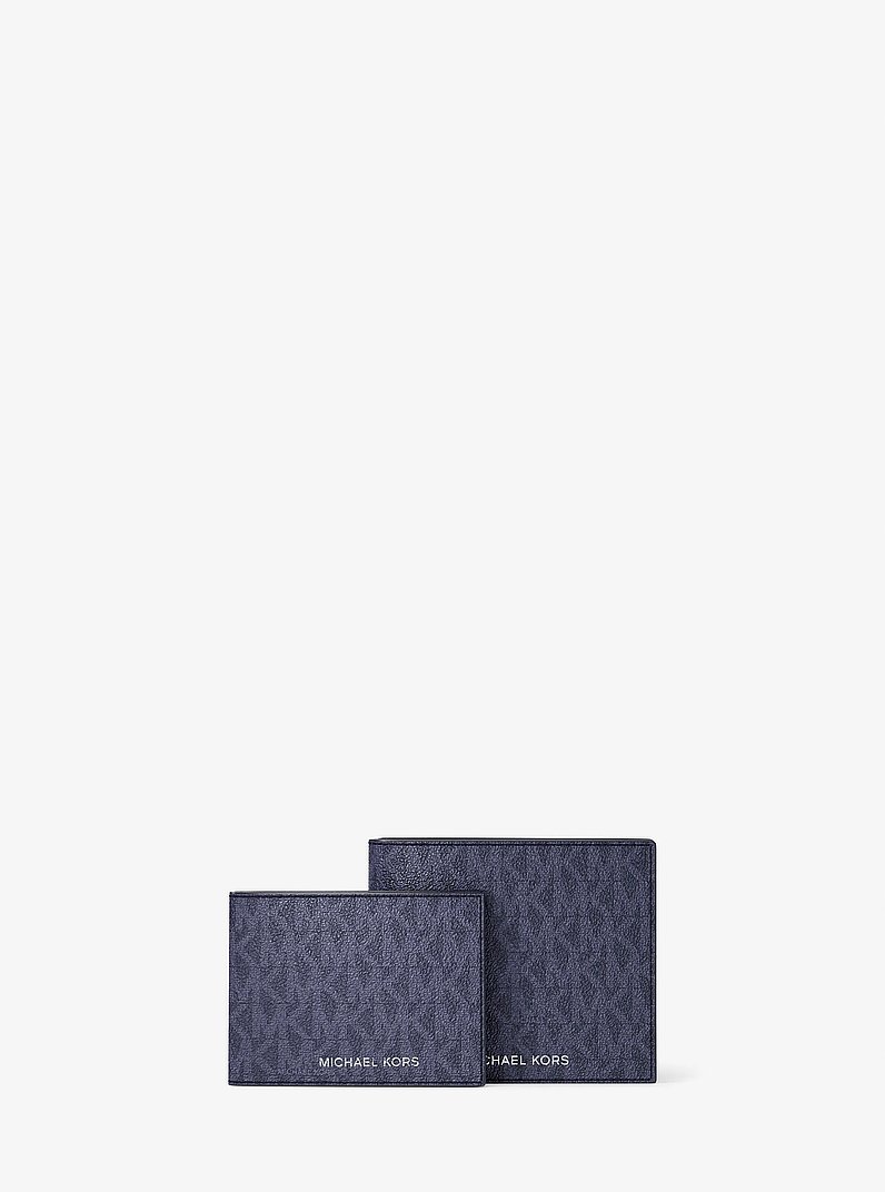Harrison Logo Billfold Wallet With Passcase in DRESS BLUES | Michael Kors