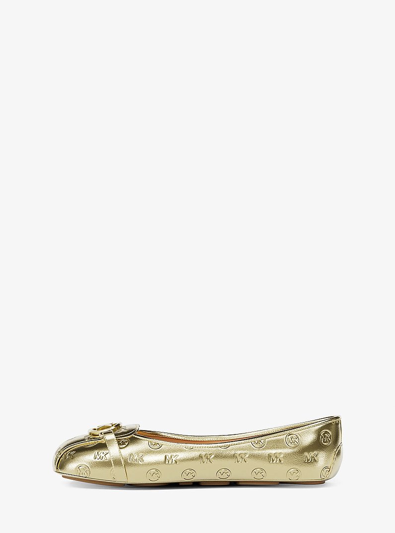 Fulton Metallic Logo Debossed Moccasin