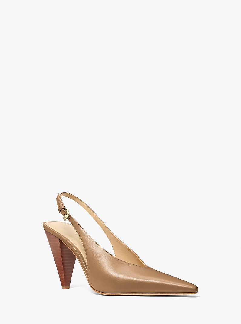 Zapato de sal&oacute;n Electra de piel con tal&oacute;n descubierto in C&Aacute;SCARA | Michael Kors