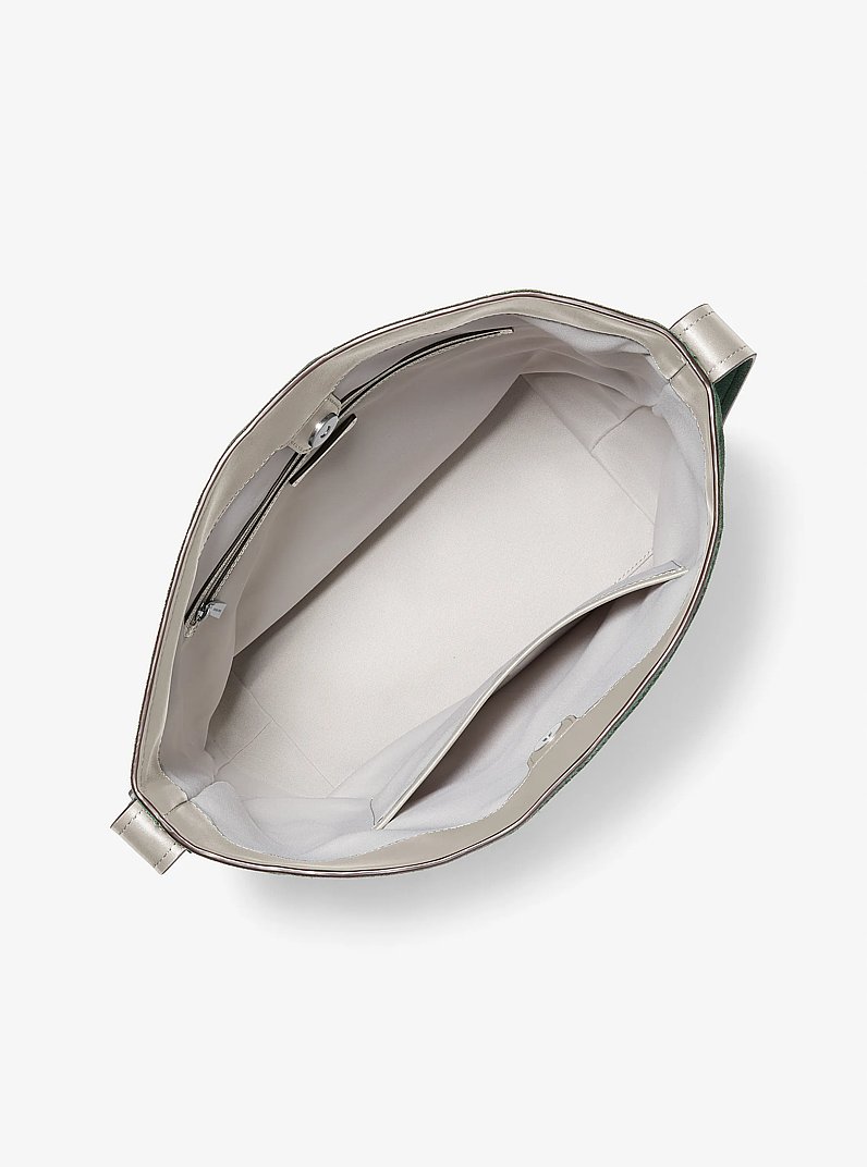 Nolita Large Suede Bucket Bag in HEATHER GREY | Michael Kors