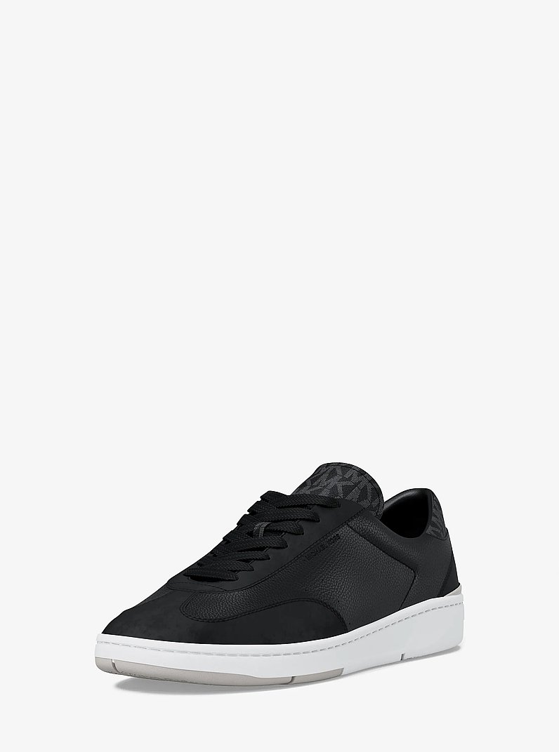 Wilton Mixed-Media Sneaker in BLACK | Michael Kors
