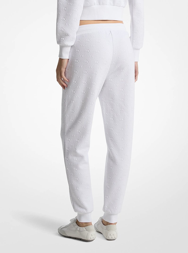 Logo Jacquard Joggers in WHITE | Michael Kors